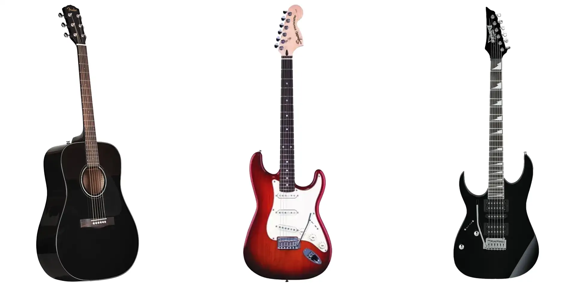Guitarras eléctricas e acústicas para aluguer