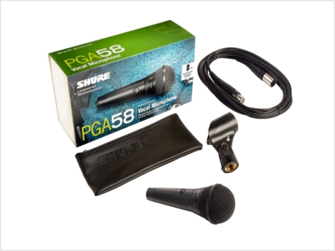 Microfone Shure PGA58 com cabo XLR 